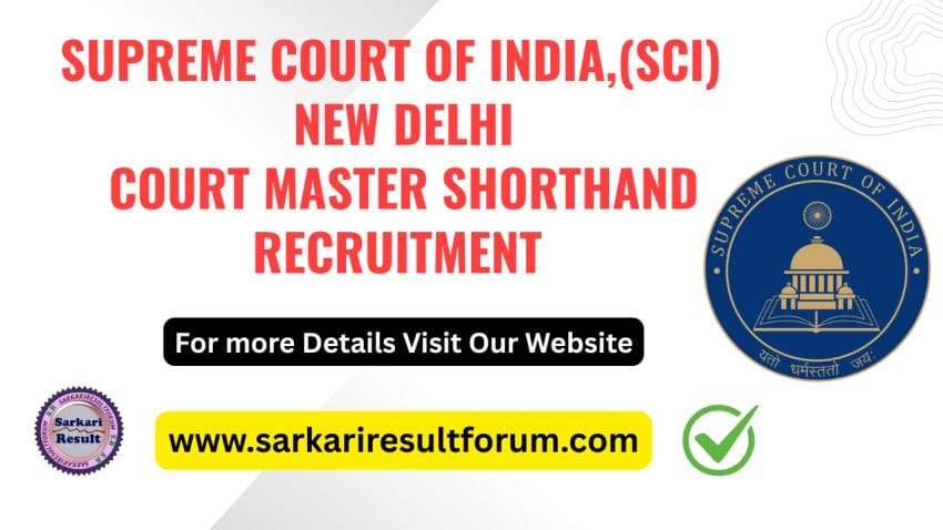 SCI_Court_Master_Shorthand_Recruitment