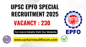UPSC EPFO Speacial 2025