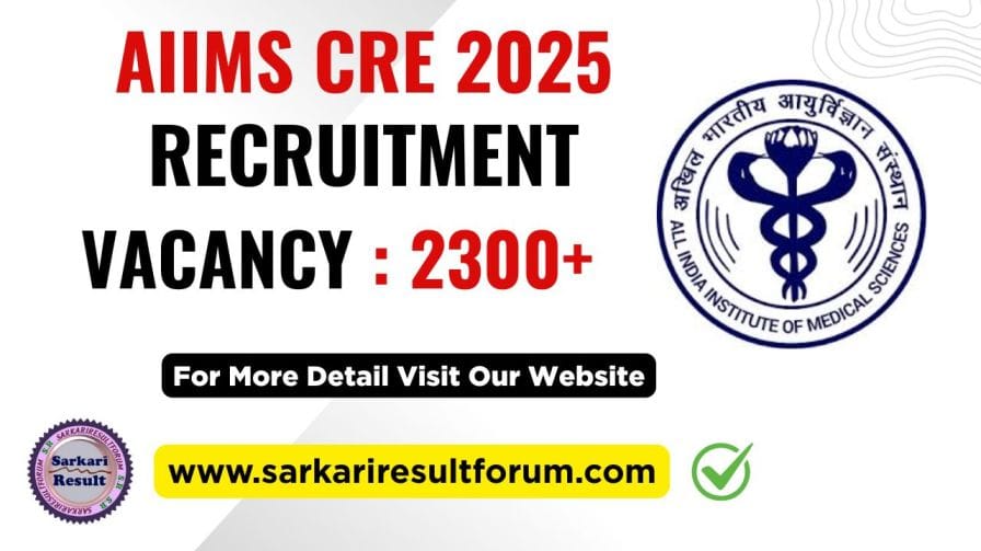 AIIMS CRE 2025 Apply Exam Date Admit Card Result