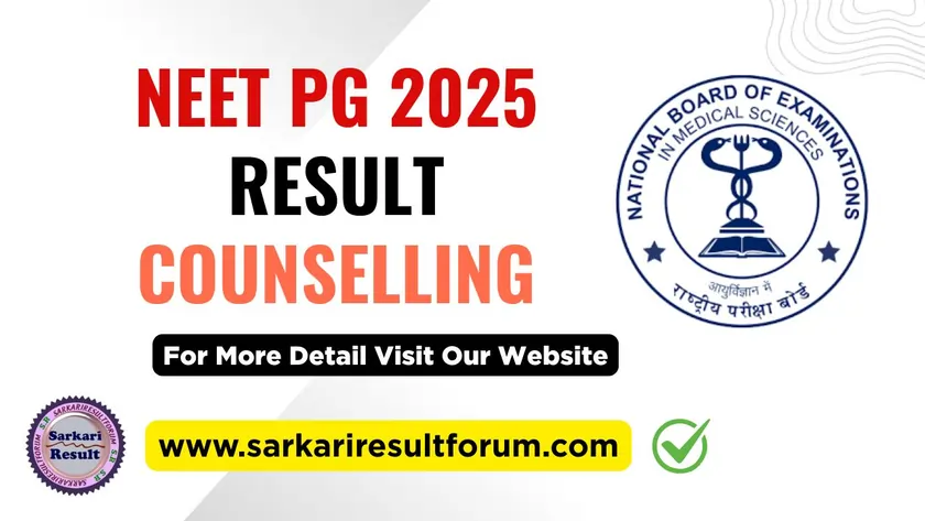 Neet PG Result 2025 Counselling Seat Allotment