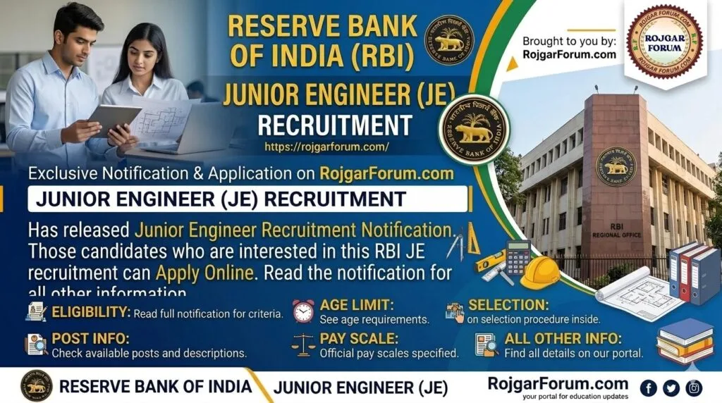 RBI JE Junior Engineer Rojgar Forum
